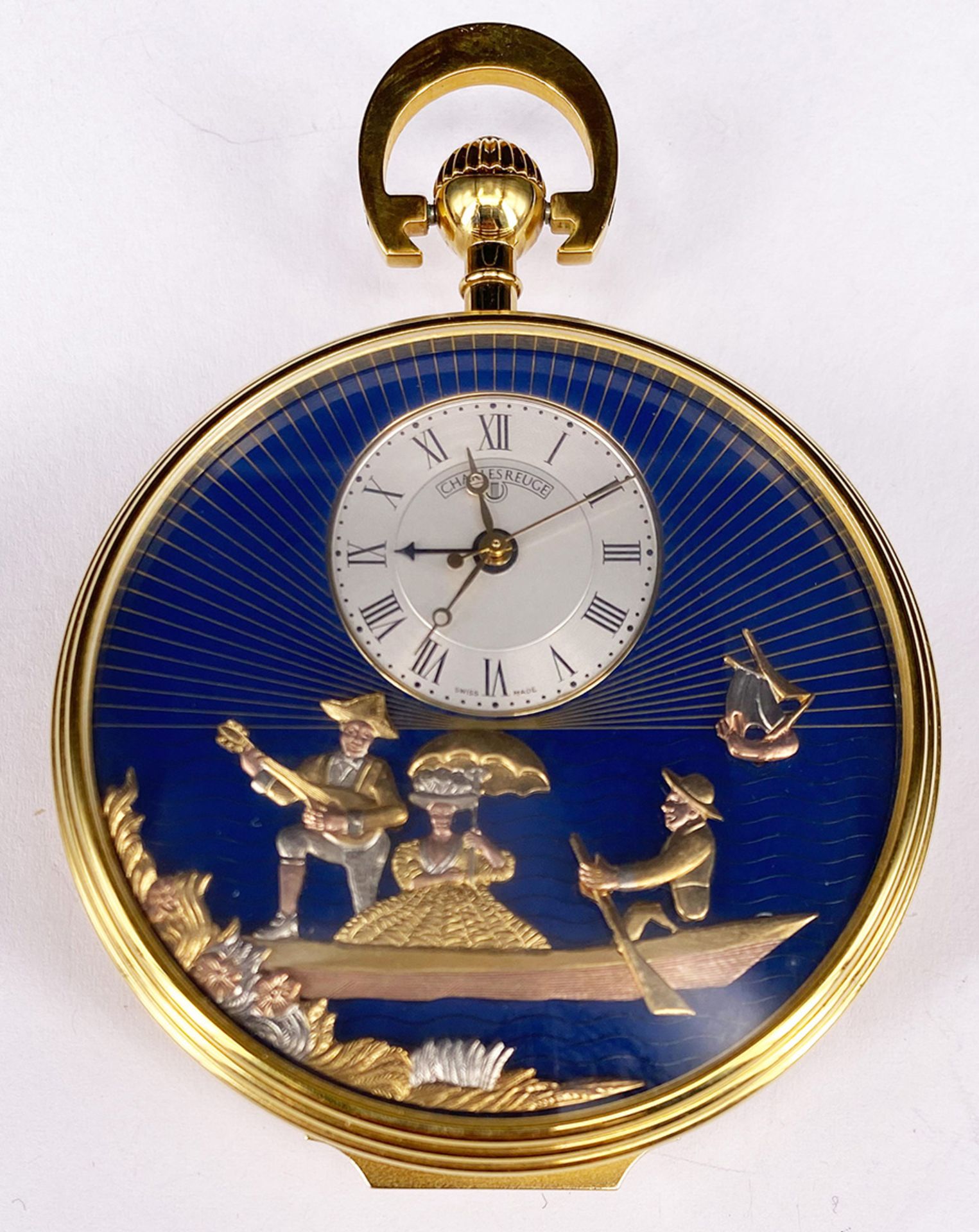 3 Taschenuhren, Reuge und Kelek: 2 TU Charles Reuge (Schweiz) Sainte Croix, Goldplated, mit Spieluhr - Bild 10 aus 15