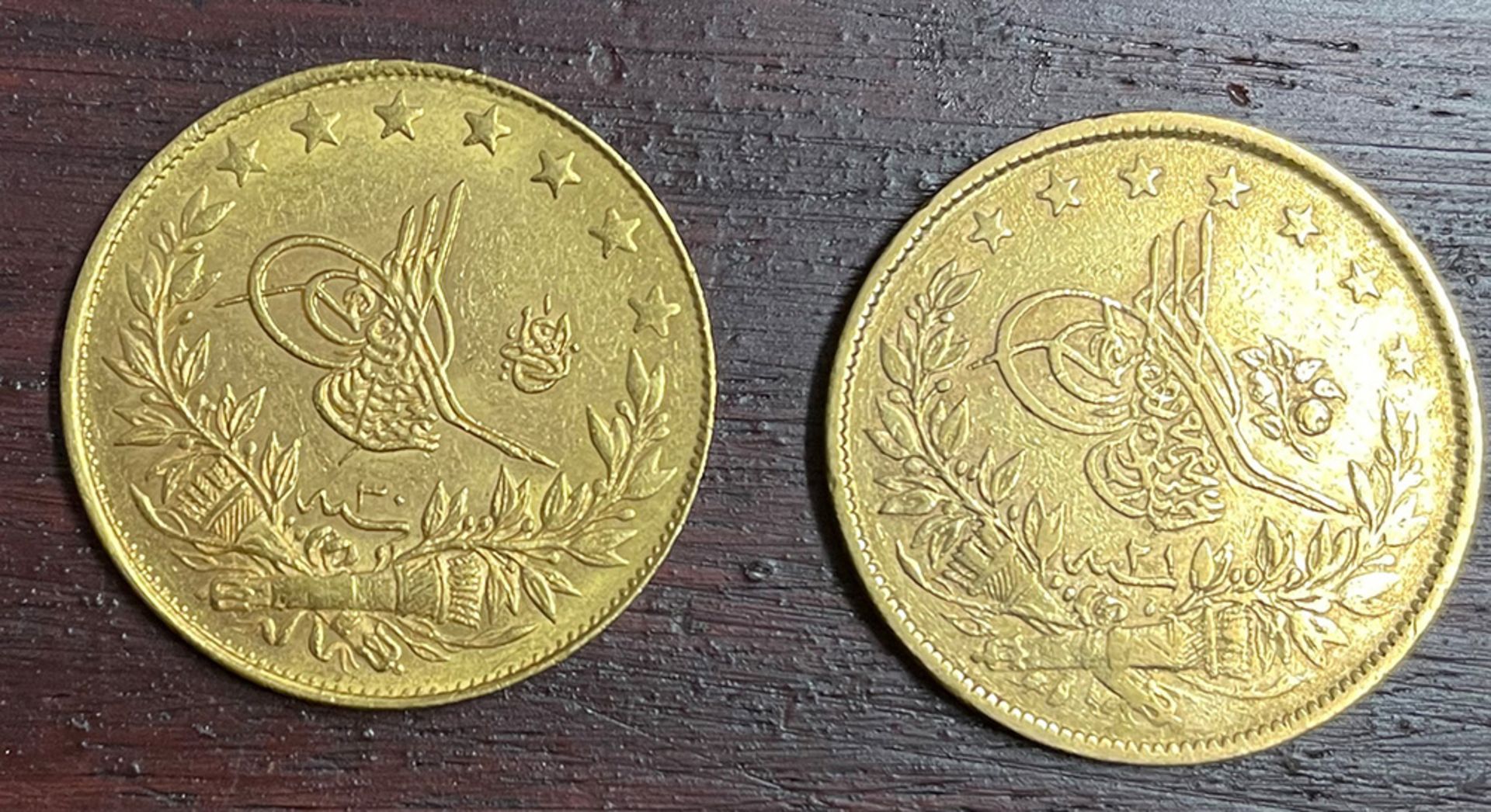 Konvolut Goldmünzen, 1 x Türkei 100 Piaster Atatürk, Gold, D 2,97 cm, Raugewicht 6,6 gr; 5 x Türkei, - Bild 17 aus 19