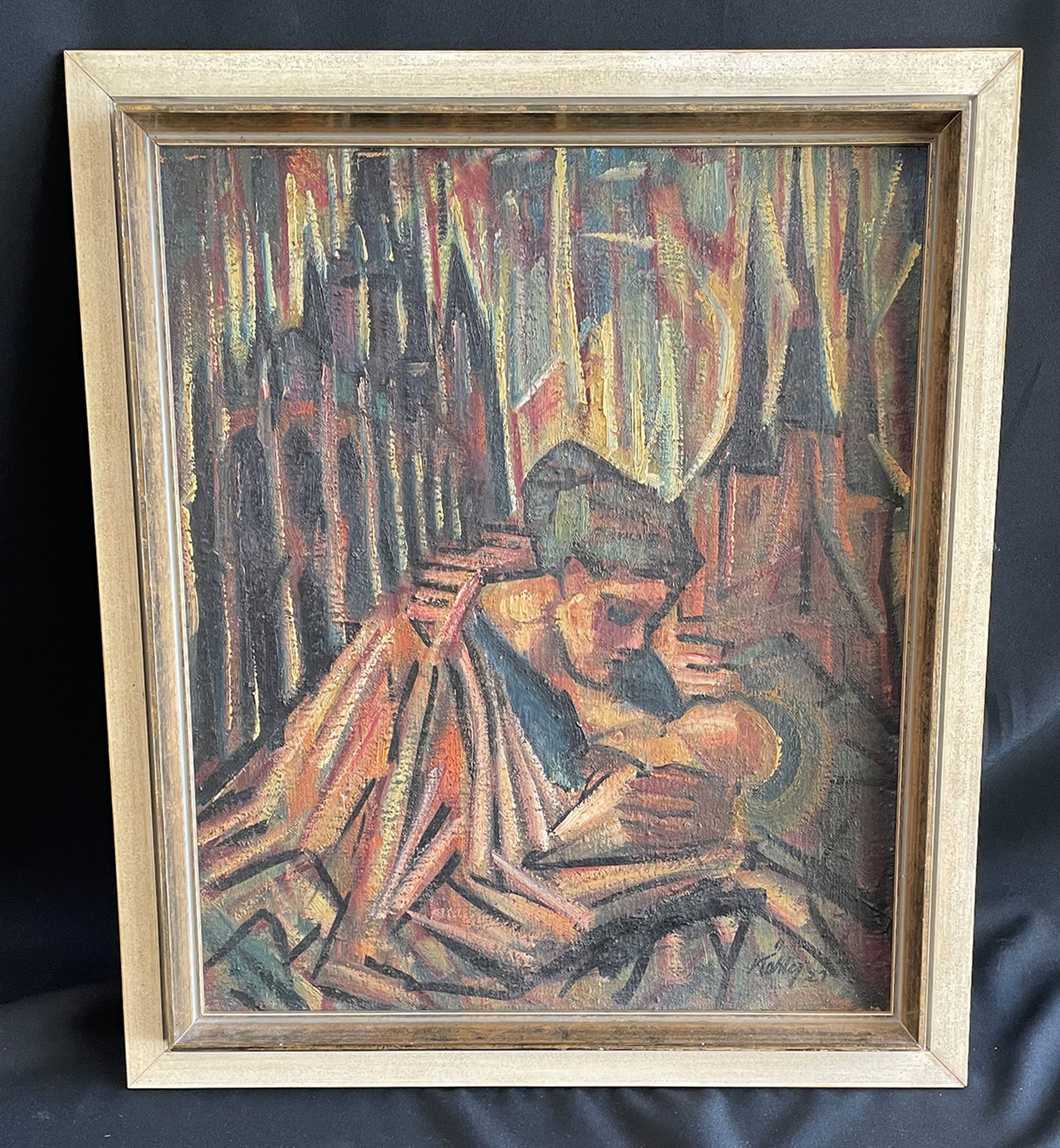 Köhler. Erfurter Maria, signiert, Öl/Lwd, 55 x 47 cm - Bild 2 aus 4