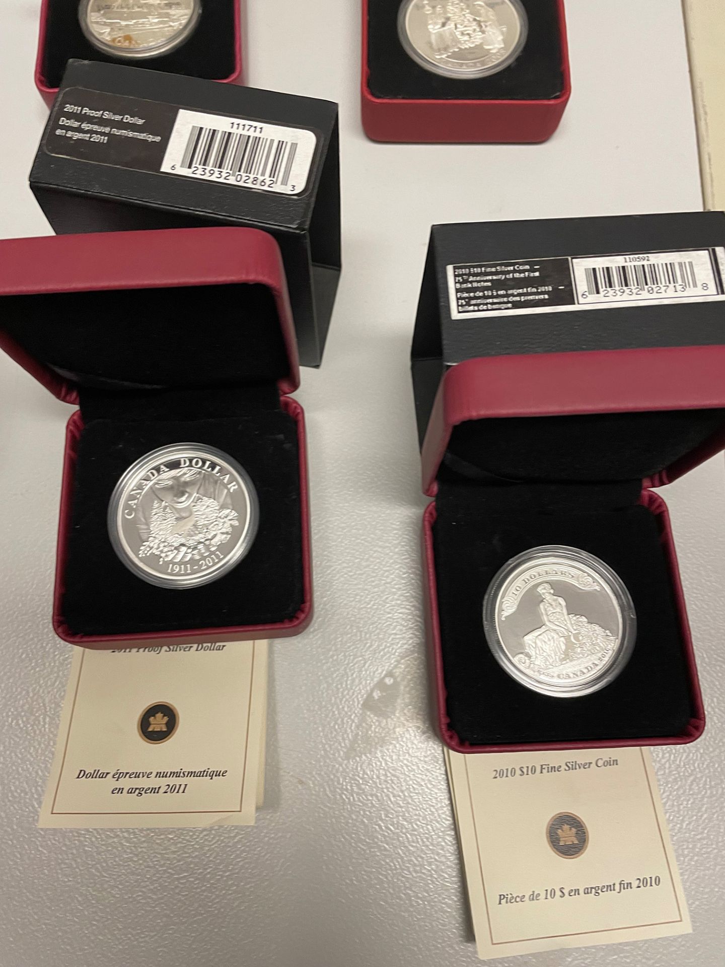 Silber Münzen Konvolut, Canada, Silber Dollars: 1 x 50 Dollar 2010 5-0unce Silver Coin, 99,99 % pure - Bild 4 aus 6