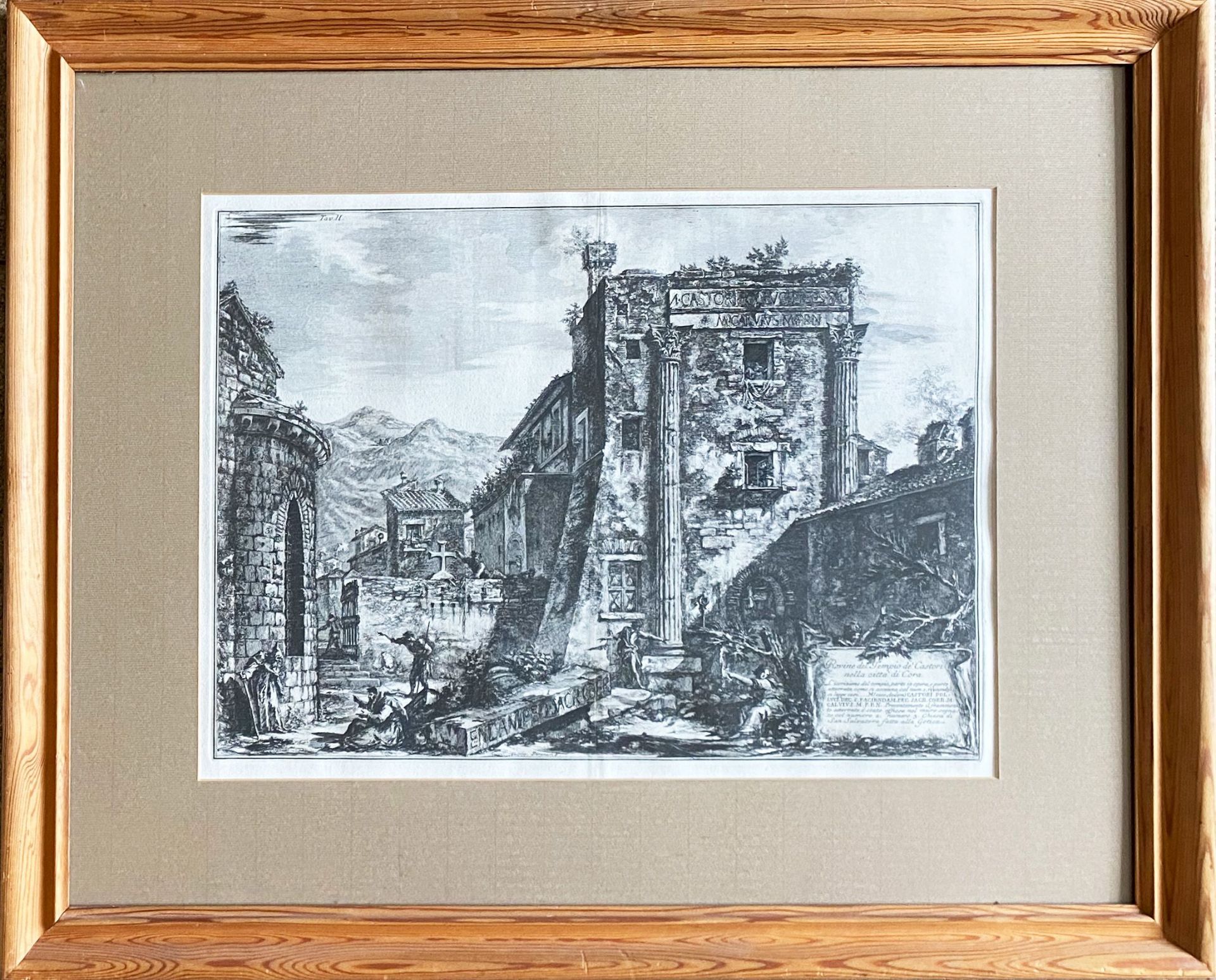 Giovanni Battista Piranesi (1720 Venedig - Rom 1778), "Rovine del Tempio de' Castori nella città