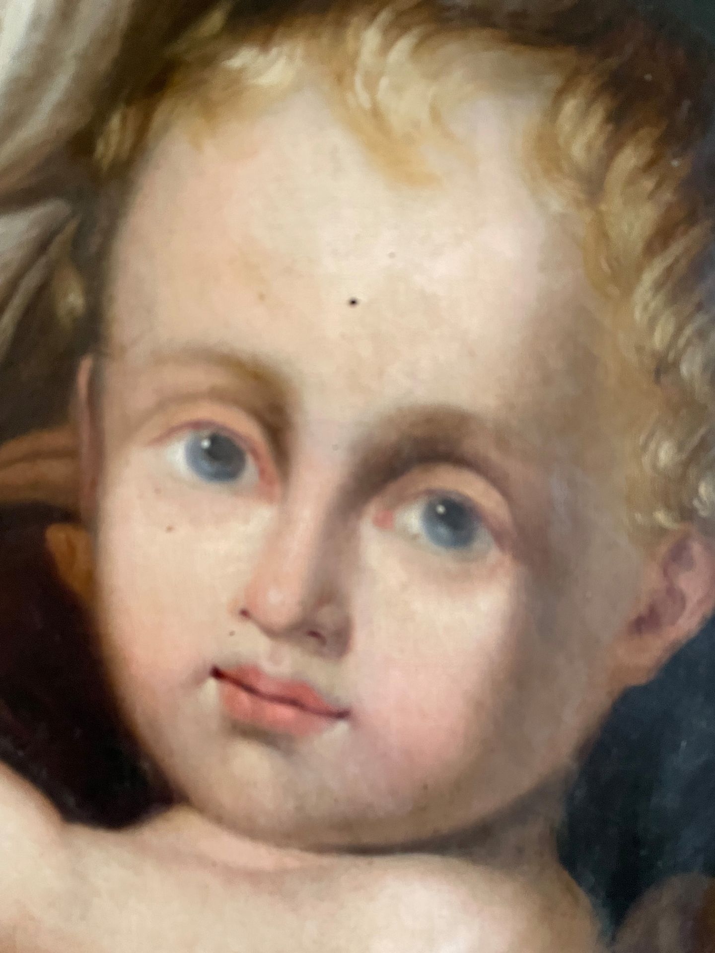 Madonna mit Kind, 19 J., Kopie nach Bartolomé Esteban Murillo (1617-1682), Öl/Lwd, Farbabplatzungen, - Image 2 of 6