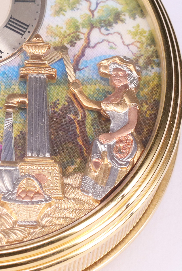 3 Taschenuhren, Reuge und Kelek: 2 TU Charles Reuge (Schweiz) Sainte Croix, Goldplated, mit Spieluhr - Image 5 of 15