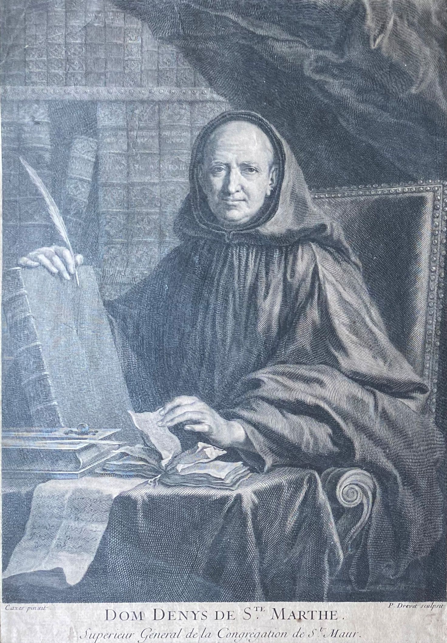 6 Druckgraphiken: Dom Denys de Sainte Marthe, 1650 - 1725. Superior General de la Congregation de St - Image 3 of 13