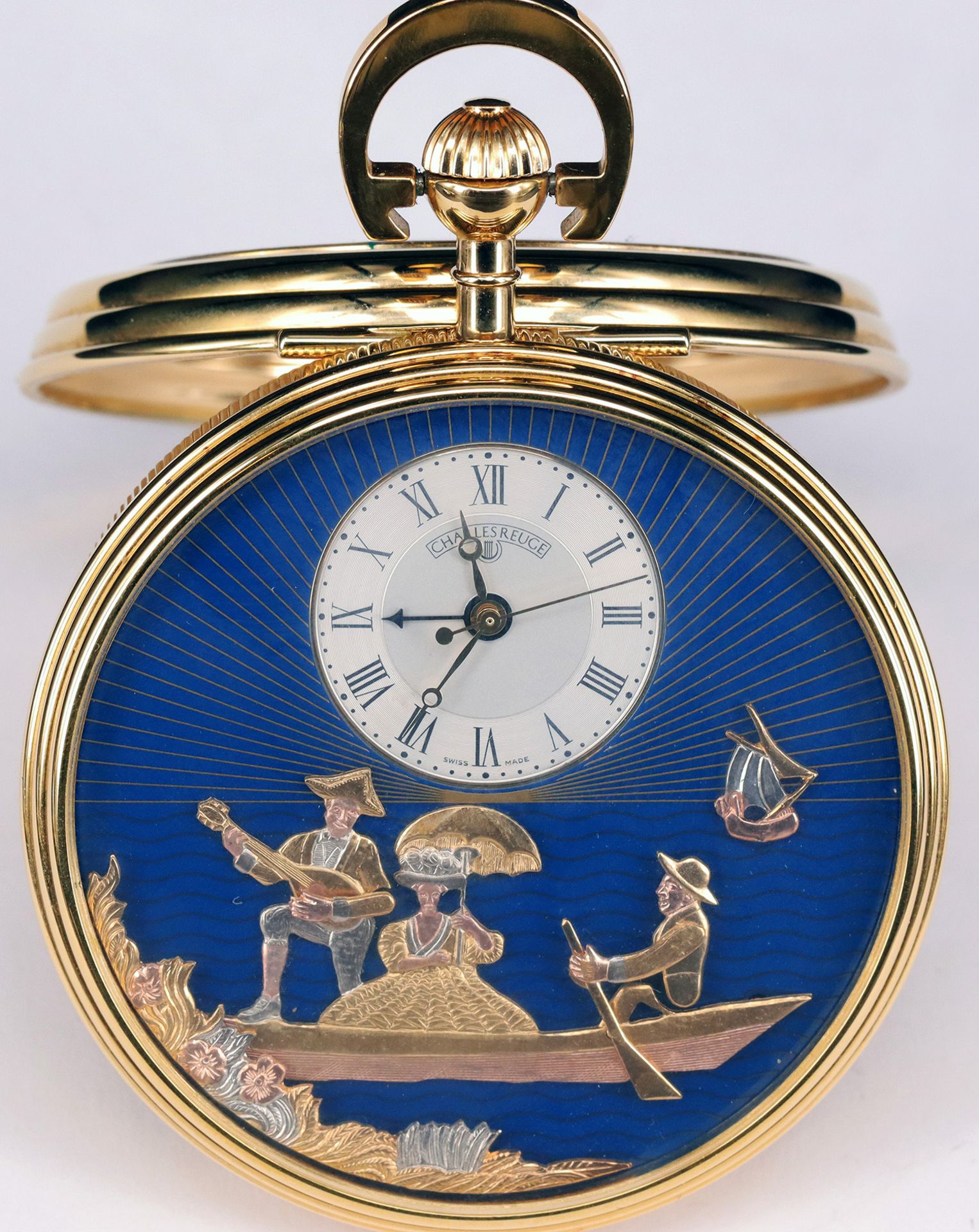 3 Taschenuhren, Reuge und Kelek: 2 TU Charles Reuge (Schweiz) Sainte Croix, Goldplated, mit Spieluhr - Bild 8 aus 15