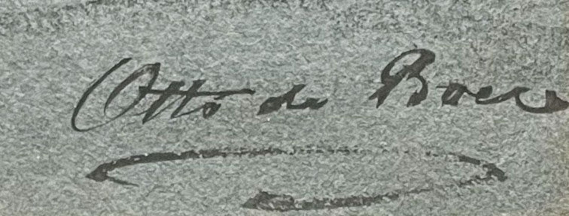 Otto DE BOER (1797-1856) zugeschr., Gänsemagd mit einer Gans auf dem Schoß und einem Korb, bez., - Image 2 of 2