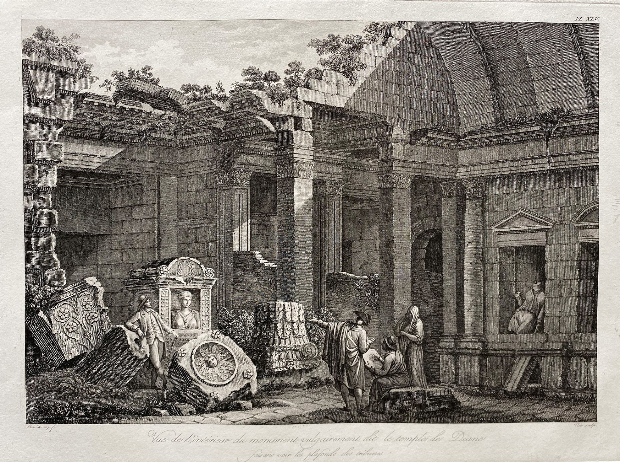 6 Radierungen: François-Denis Née (1732-1817) Radierung nach Louis-Joseph Masquelier "Vue de l' - Image 8 of 11