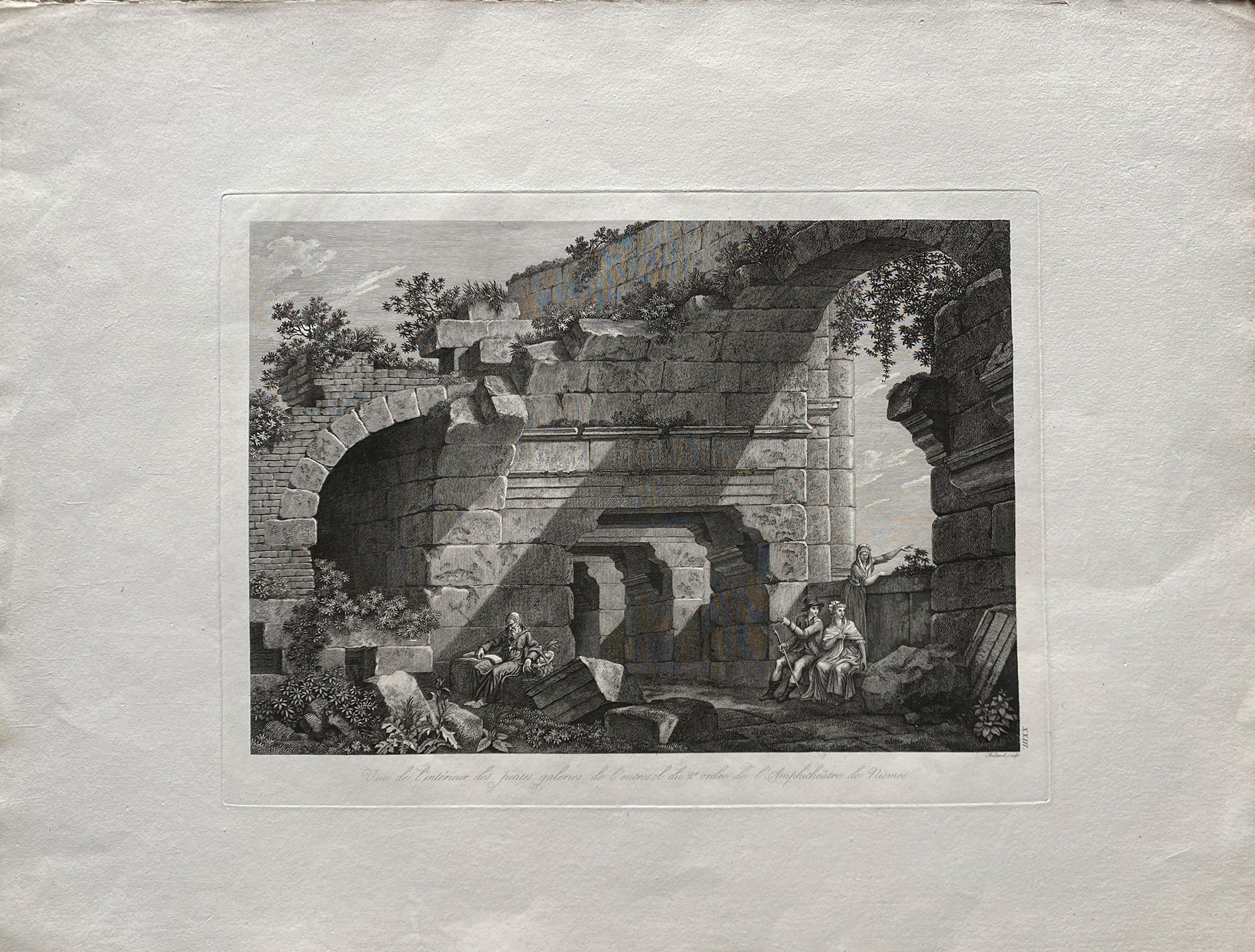 6 Radierungen: François-Denis Née (1732-1817) Radierung nach Louis-Joseph Masquelier "Vue de l' - Image 7 of 11