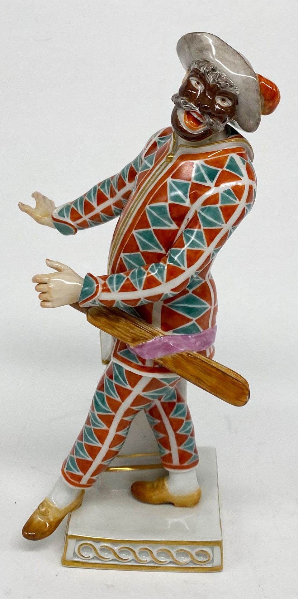 Meissen, Harlekin, Figur aus der Commedia dell'arte, Entwurf von Johann Joachim Kaendler 1772, - Bild 4 aus 4