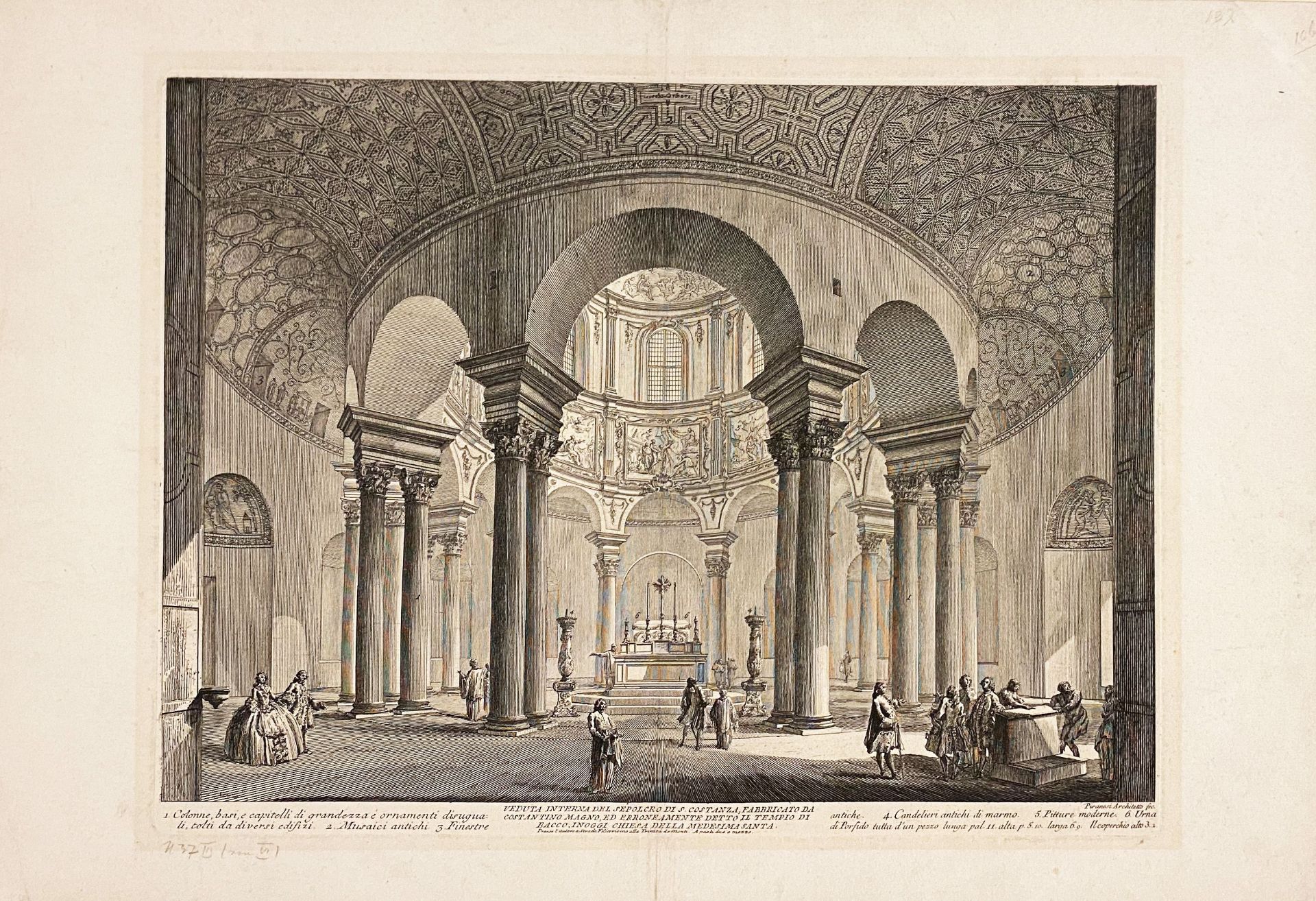 Giovanni Battista Piranesi (1720 Venedig - Rom 1778), 6 Radierungen: "Spaccato interno della - Image 10 of 13