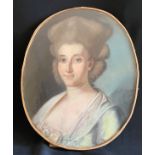 Maler des 18. Jhs., wohl Frankreich, Damenportrait, signiert " Des. Michel" PS 1776, ("Des." steht