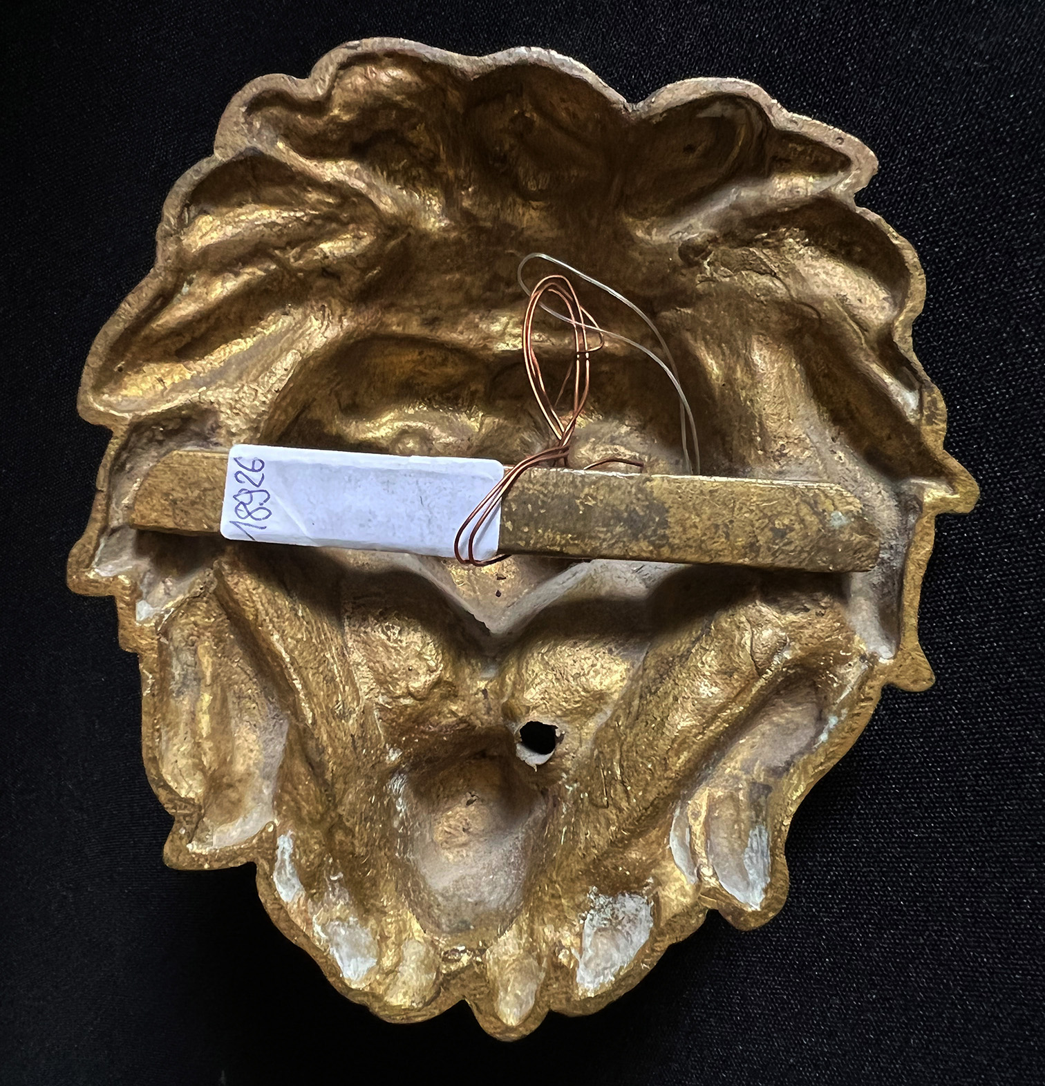 Löwenkopf, Historismus, 19. Jh., wohl als Türknauf verwendet mit Ring durch das Maul, 14 x 12 cm - Image 2 of 4