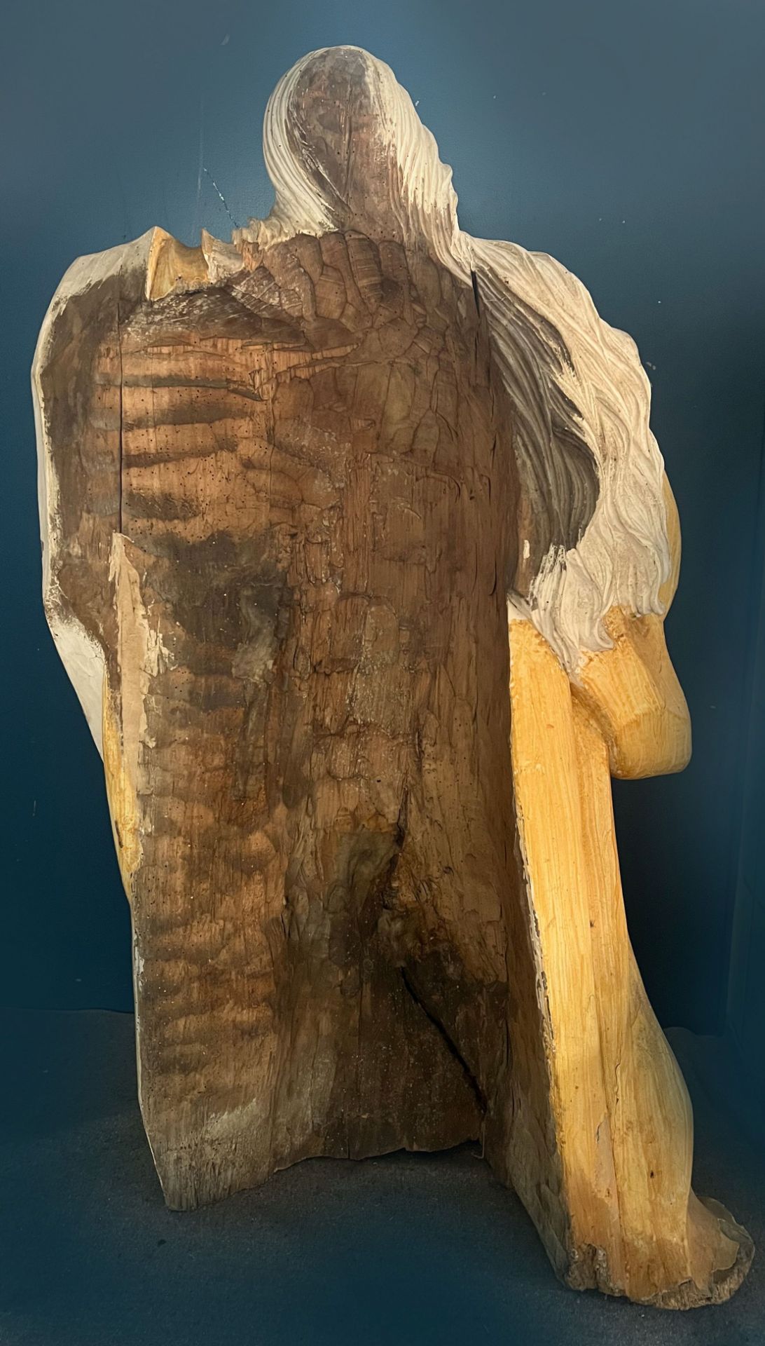 Maria Magdalena. Franken, 18. Jh., Holz, vorbereitet für Fassung, Altersspuren, H. 120 cm - Bild 5 aus 5