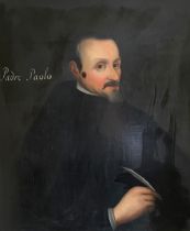 Unbekannter Maler. Portrait des "Padre Paolo", Italien, 17./18. Jh., Öl auf Leinwand, 97 x 85 cm.