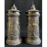 Paar Nürnberger Preise in der Form von Türmen, 800er Silber, C.Wich, Nürnberg, 4.-11. Juli XII.