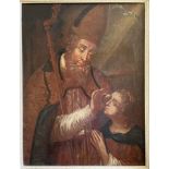 Unbekannter Künstler, Franken, 18. Jh., Hl. Gerhartus segnet ein Mädchen. Unknown artist, Saint