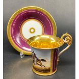 Tasse mit orientalischem Motiv, ungemarkt, H 10 cm