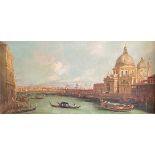 Kopie nach Canaletto. Blick auf Venedig. Venezia. Öl/Lwd, 44 x 90 cm