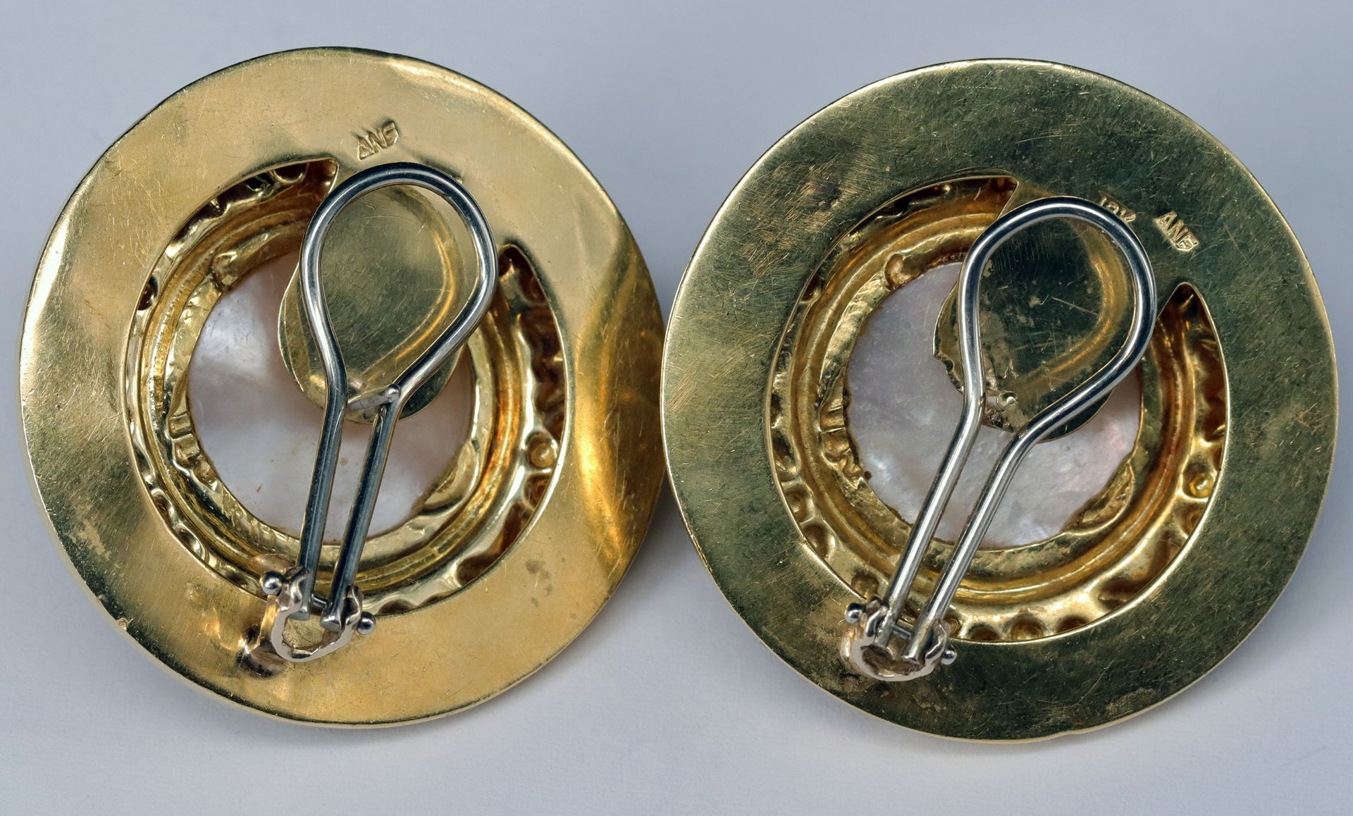 Collier, Armband und Ohrstecker / necklace, bracelet and earrings. 750er GG (teils geprüft), mit - Bild 6 aus 7