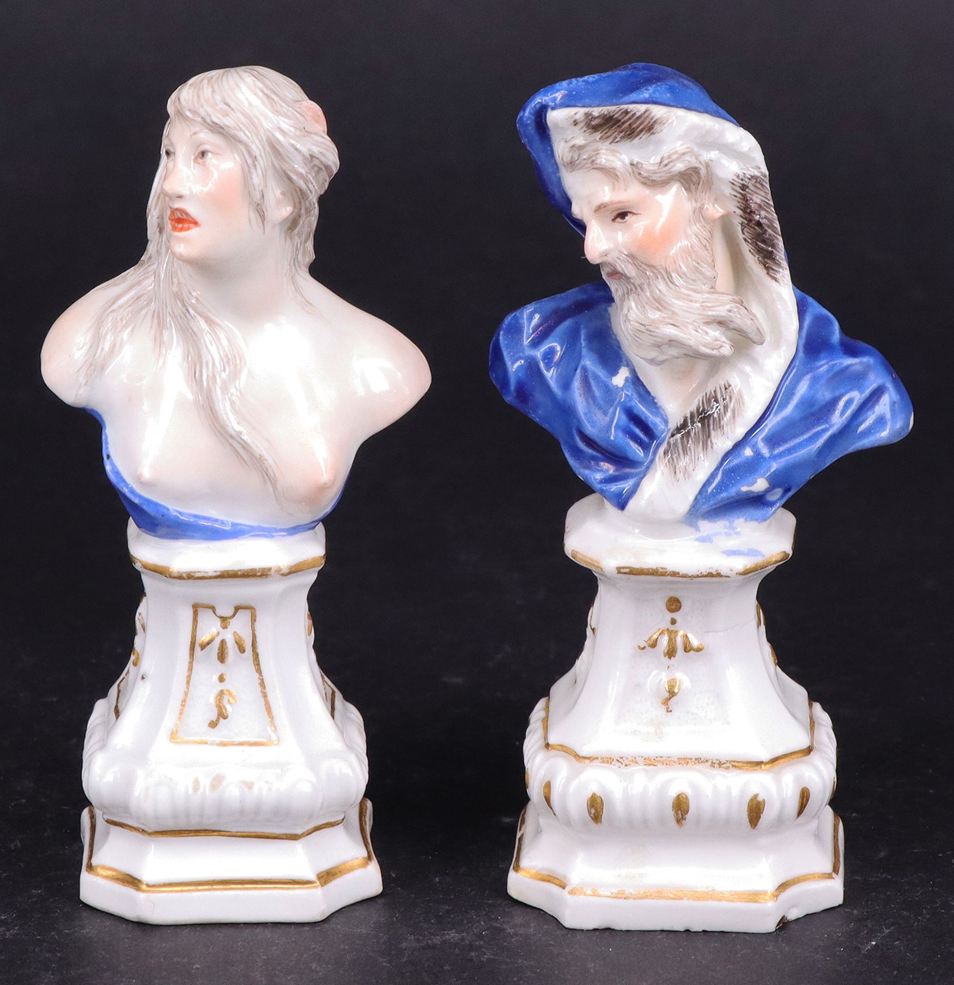 Konvolut aus drei Porzellanfiguren und drei Porzellanbüsten, unterschiedliche Marken, 6 Stück, - Image 2 of 8