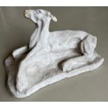 Reh, Stuck/ Roe deer, stucco. Bildhauer aus Tübingen, ein Ohr fehlt, Altersspuren, 42 x 24 x 20 cm