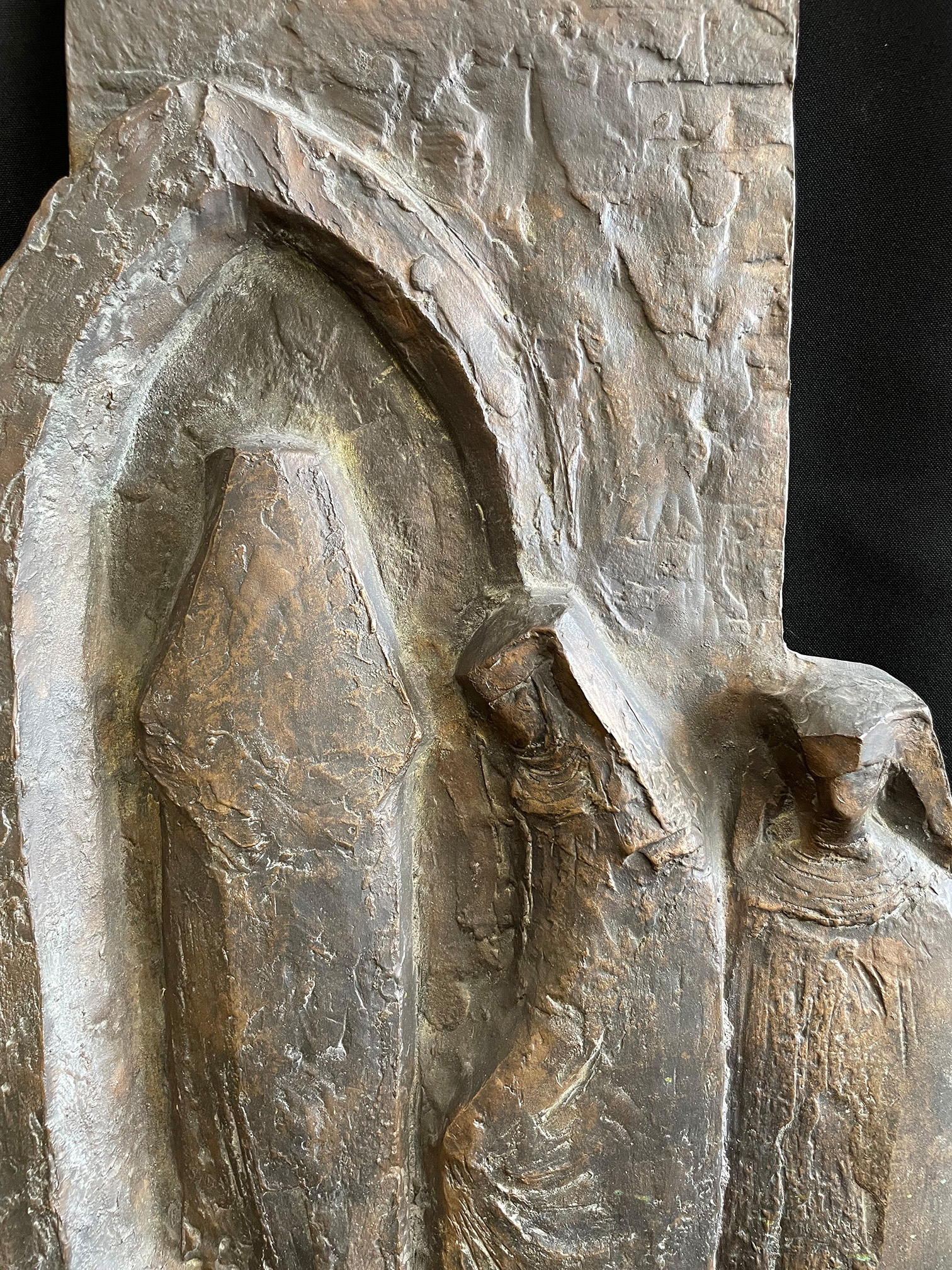 Einzug der Nonnen, Bronze, Julius Bausenwein (Rimpar 1913 - 1962), das Objekt stammt aus dem letzten - Image 4 of 5