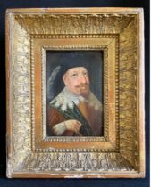Unbekannter nordischer Künstler, Portrait Christian IV von Dänemark, 17. Jh., Öl/Holz, Altersspuren,