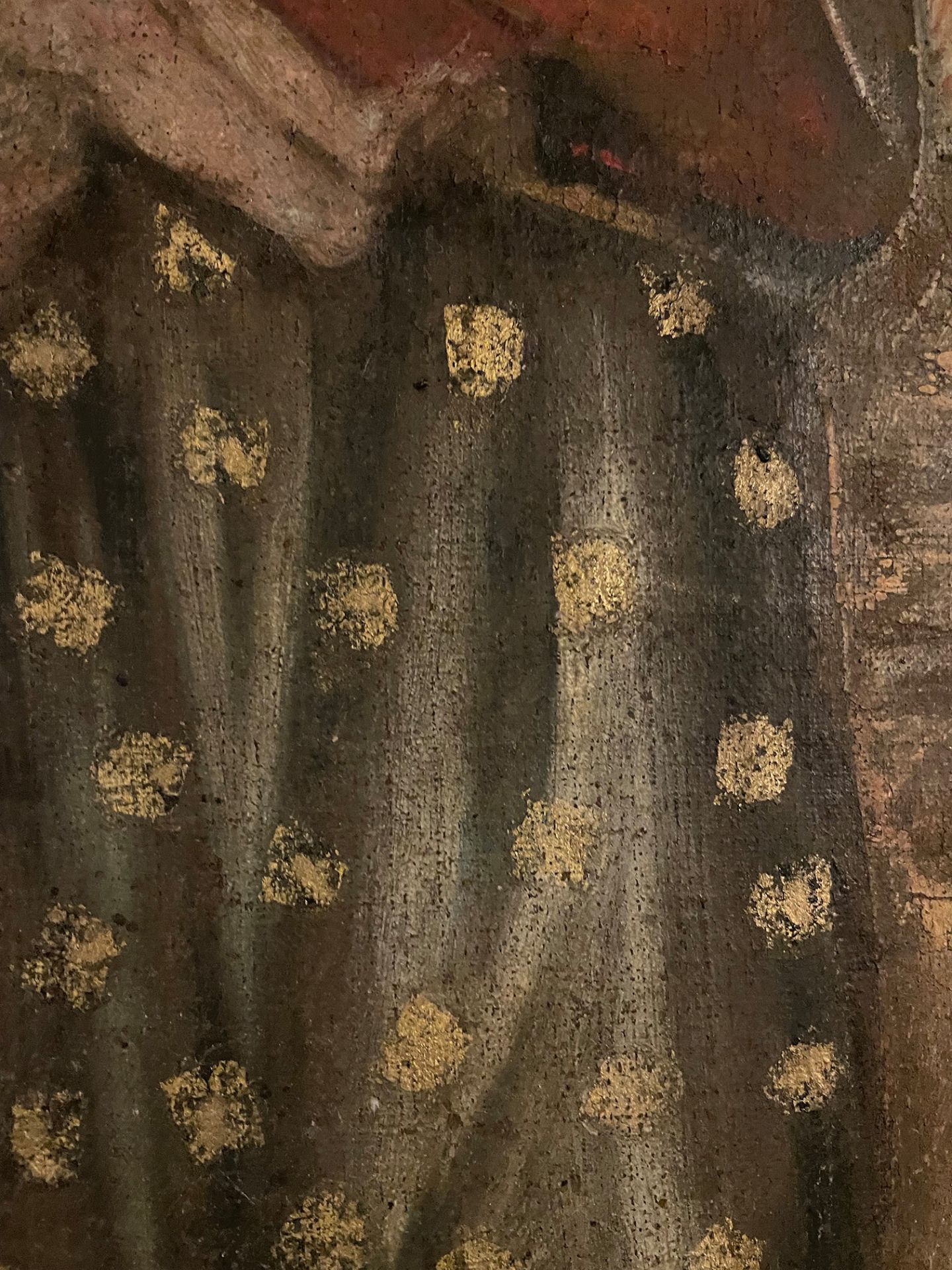 Unbekannter Maler, 17. Jh., "Heilige Familie mit Nonne", Öl/Lwd, 67 x 53 cm.Unten links ein - Image 4 of 7
