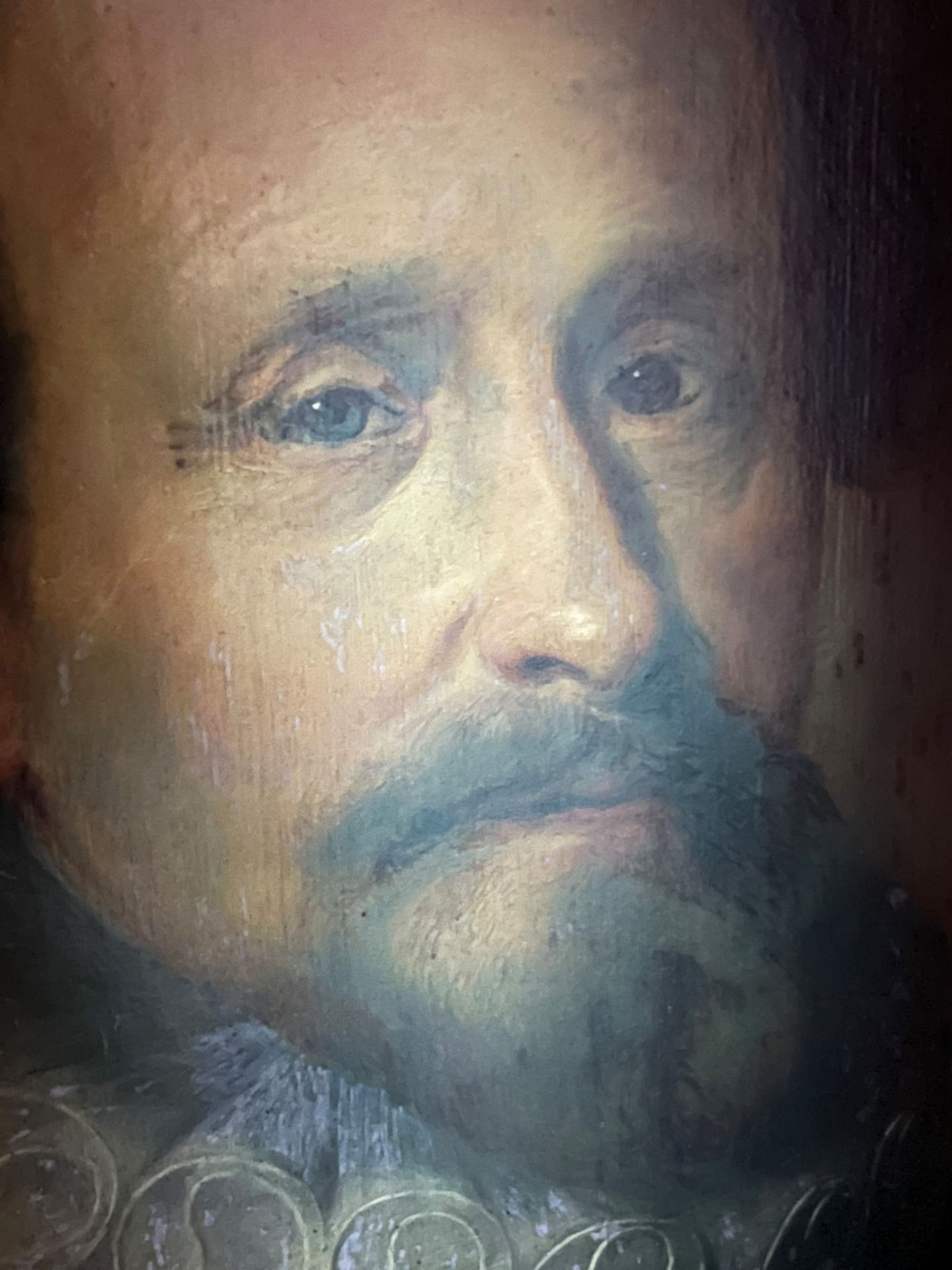 Unbekannter Künstler, Niederlande, 17./18. Jh., Portrait eines bärtigen Herrn mit Stirnglatze, in - Bild 12 aus 13