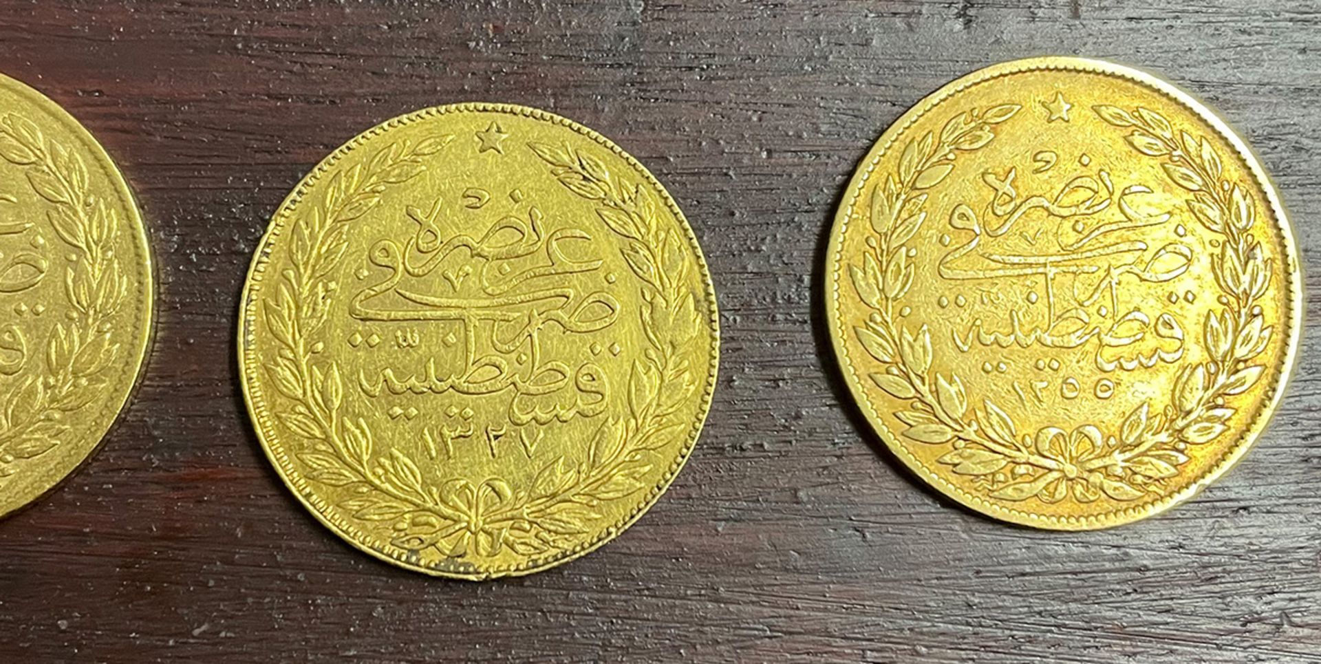 Konvolut Goldmünzen, 1 x Türkei 100 Piaster Atatürk, Gold, D 2,97 cm, Raugewicht 6,6 gr; 5 x Türkei, - Bild 7 aus 19