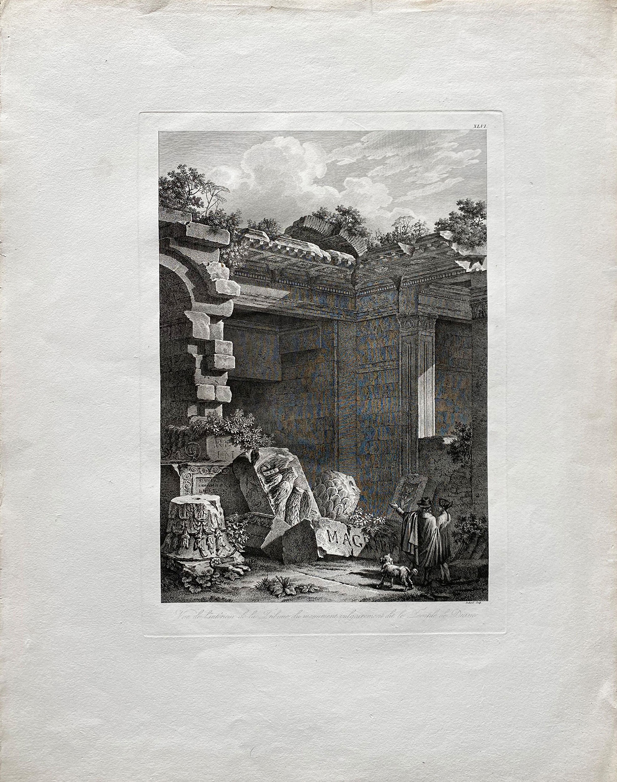 6 Radierungen: François-Denis Née (1732-1817) Radierung nach Louis-Joseph Masquelier "Vue de l' - Image 5 of 11