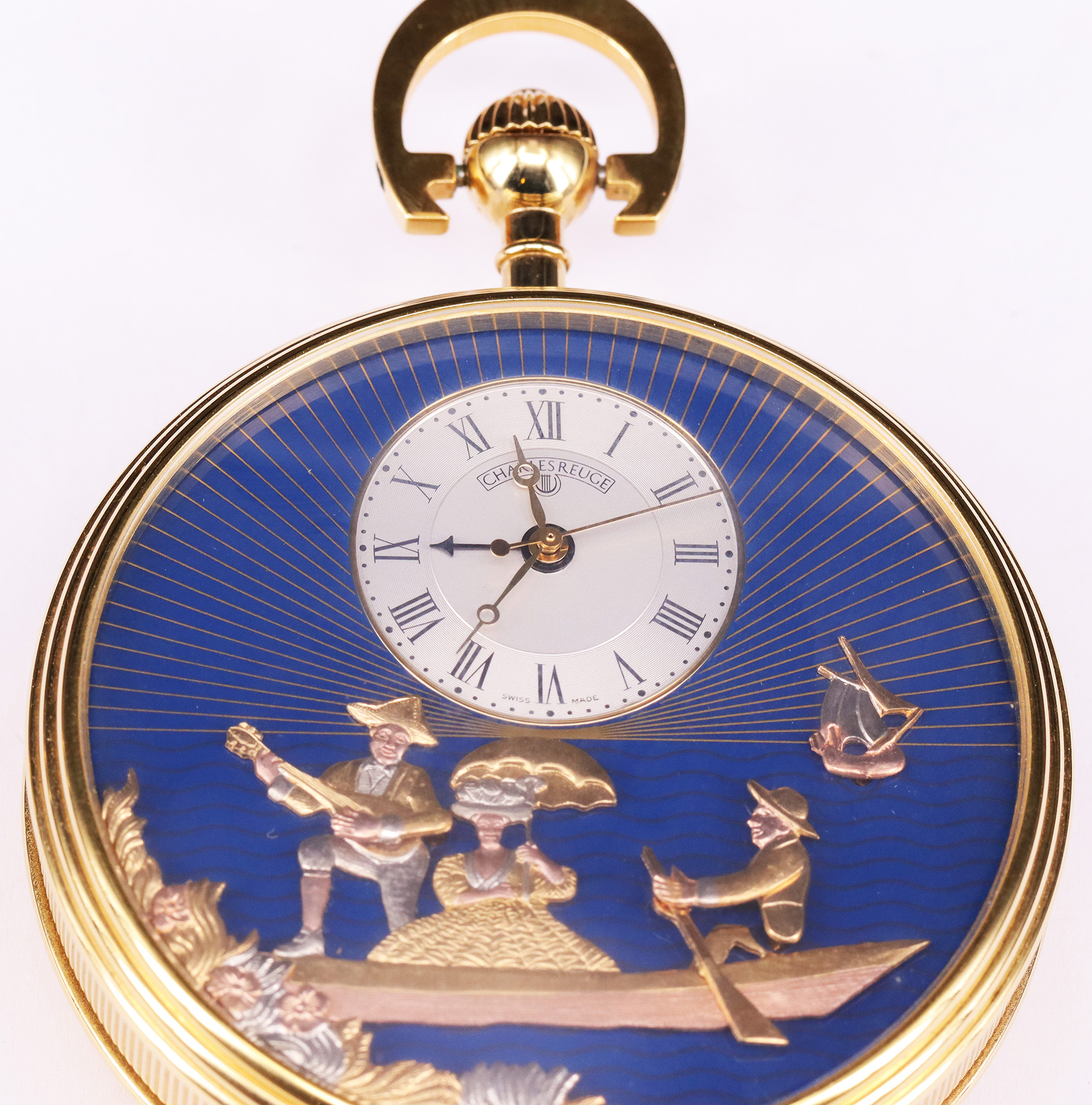 3 Taschenuhren, Reuge und Kelek: 2 TU Charles Reuge (Schweiz) Sainte Croix, Goldplated, mit Spieluhr - Image 7 of 15