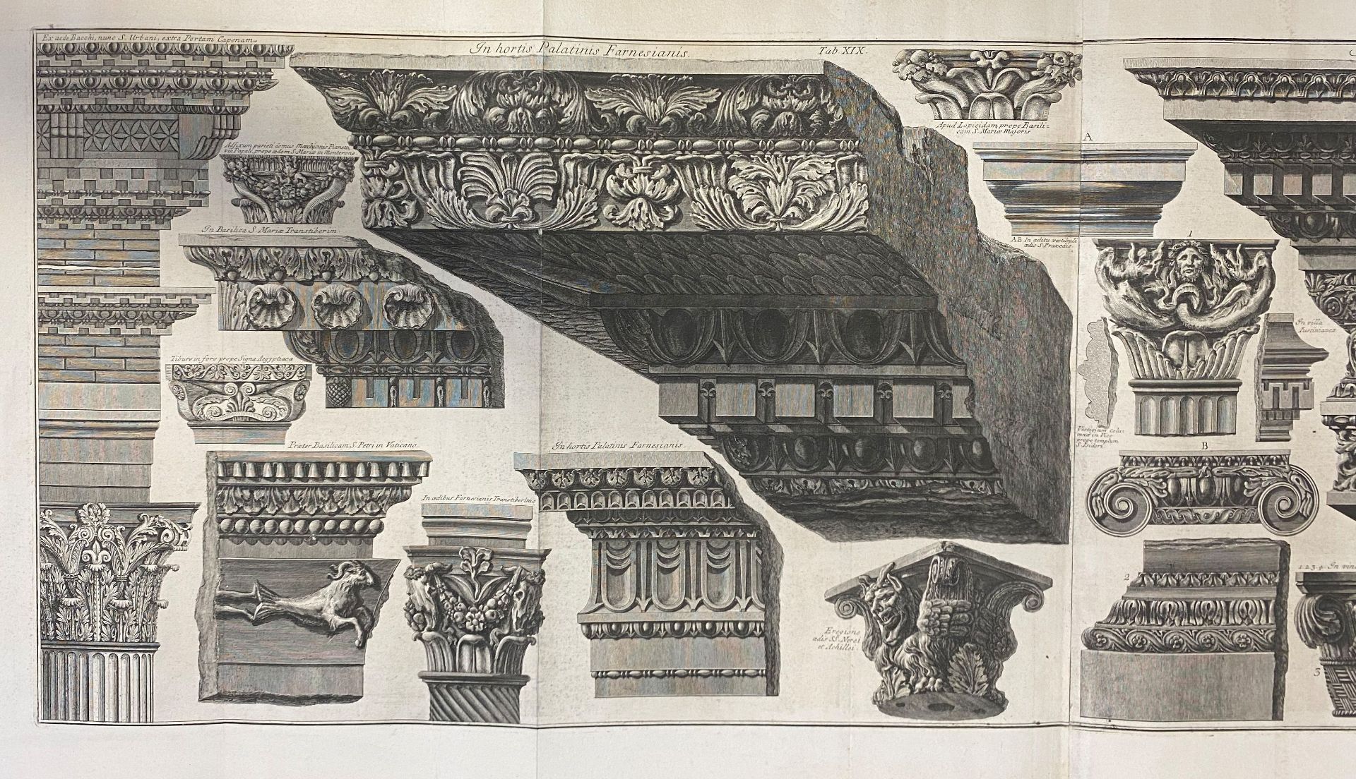 Giovanni Battista Piranesi (1720 Venedig - Rom 1778), 5 Radierungen: "In hortis Palatinis - Image 8 of 8