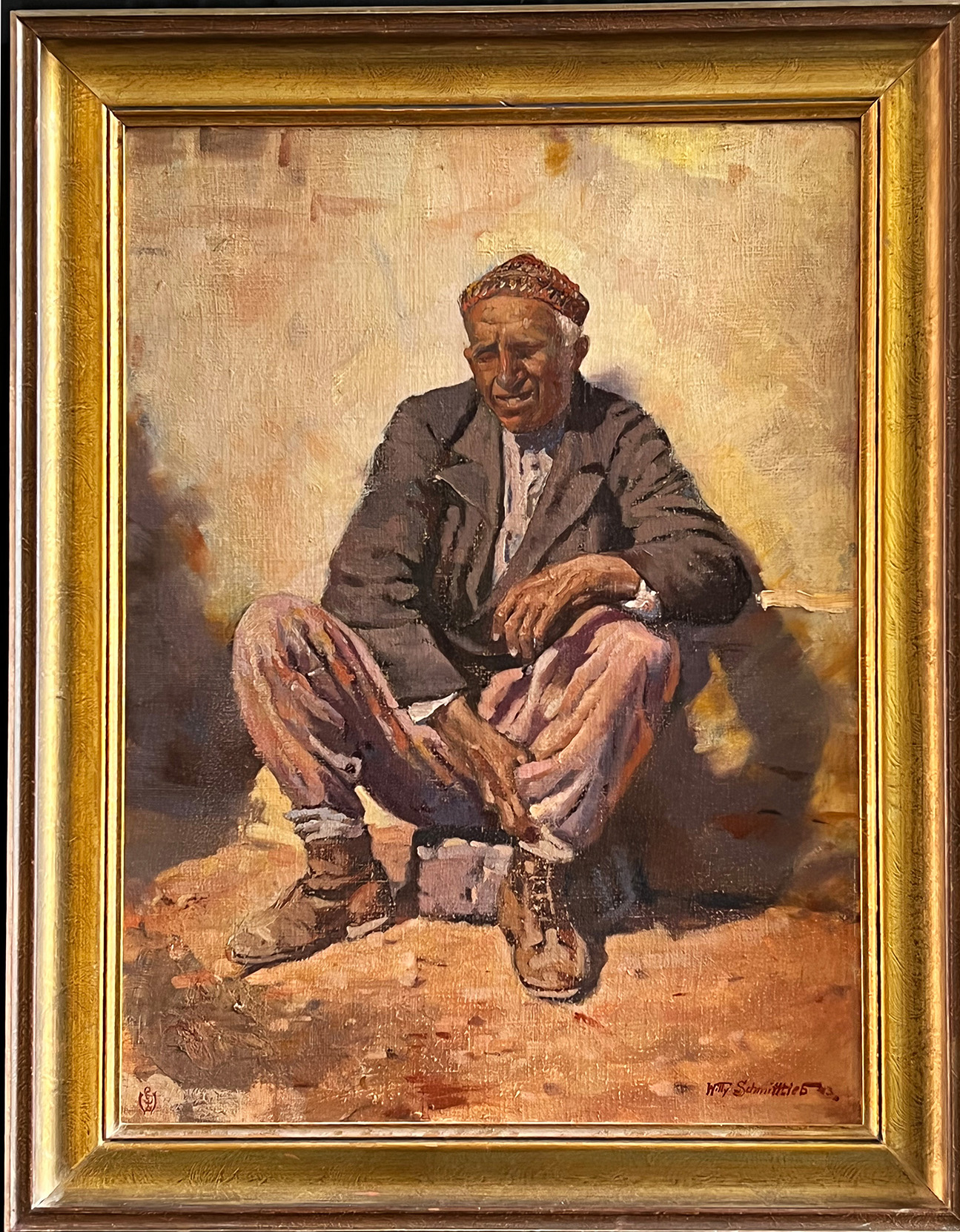 Willy Schmitt-Lieb (Kunsthistoriker und Maler in Würzburg), 3 Männerbildnisse aus der Ukraine, - Image 7 of 13