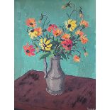 Marcel FRANÇOIS (1908-1987), Vase mit gelben und roten Lilien, Öl/Lwd, signiert, 70 x 45 cm