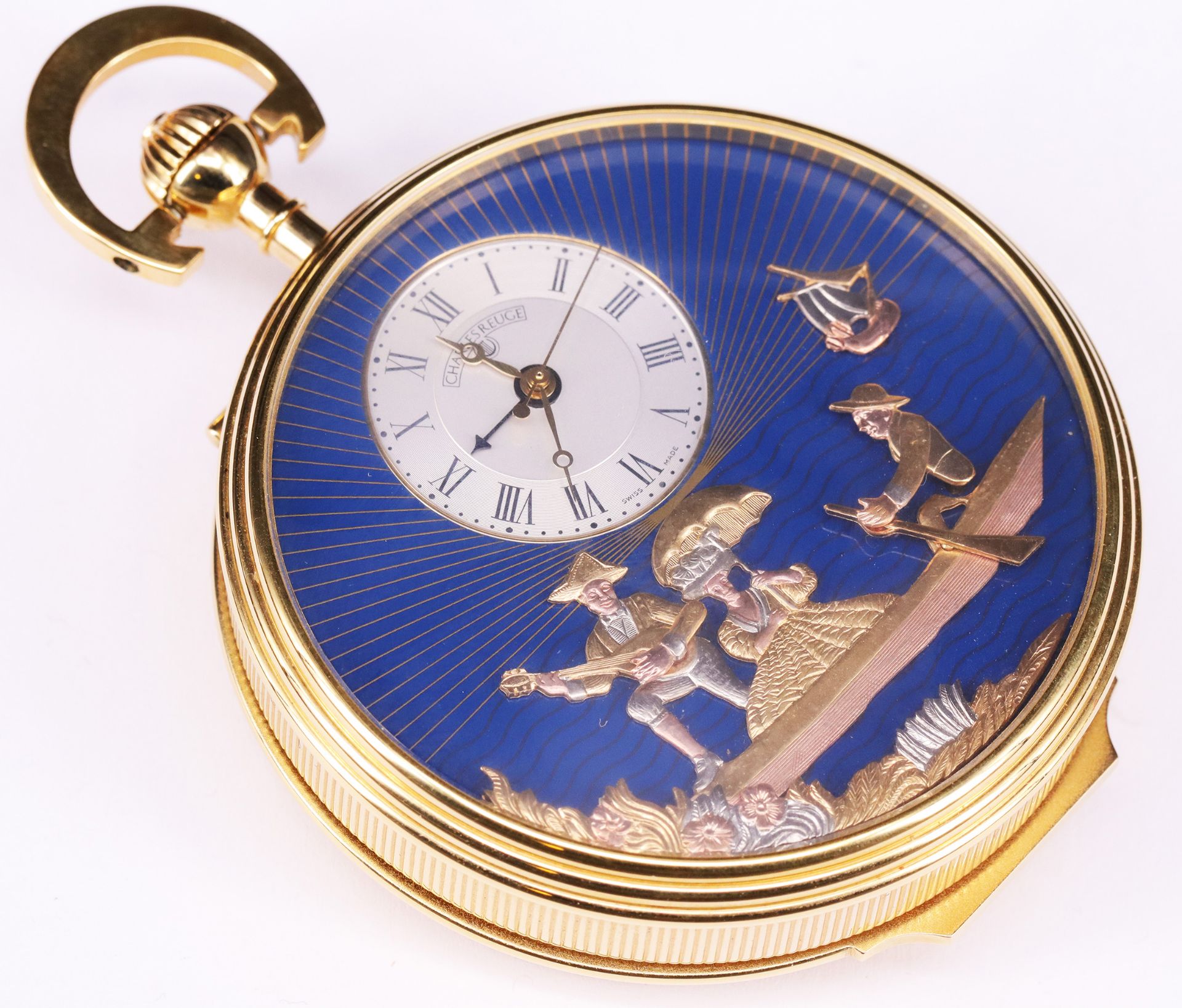 3 Taschenuhren, Reuge und Kelek: 2 TU Charles Reuge (Schweiz) Sainte Croix, Goldplated, mit Spieluhr - Bild 11 aus 15