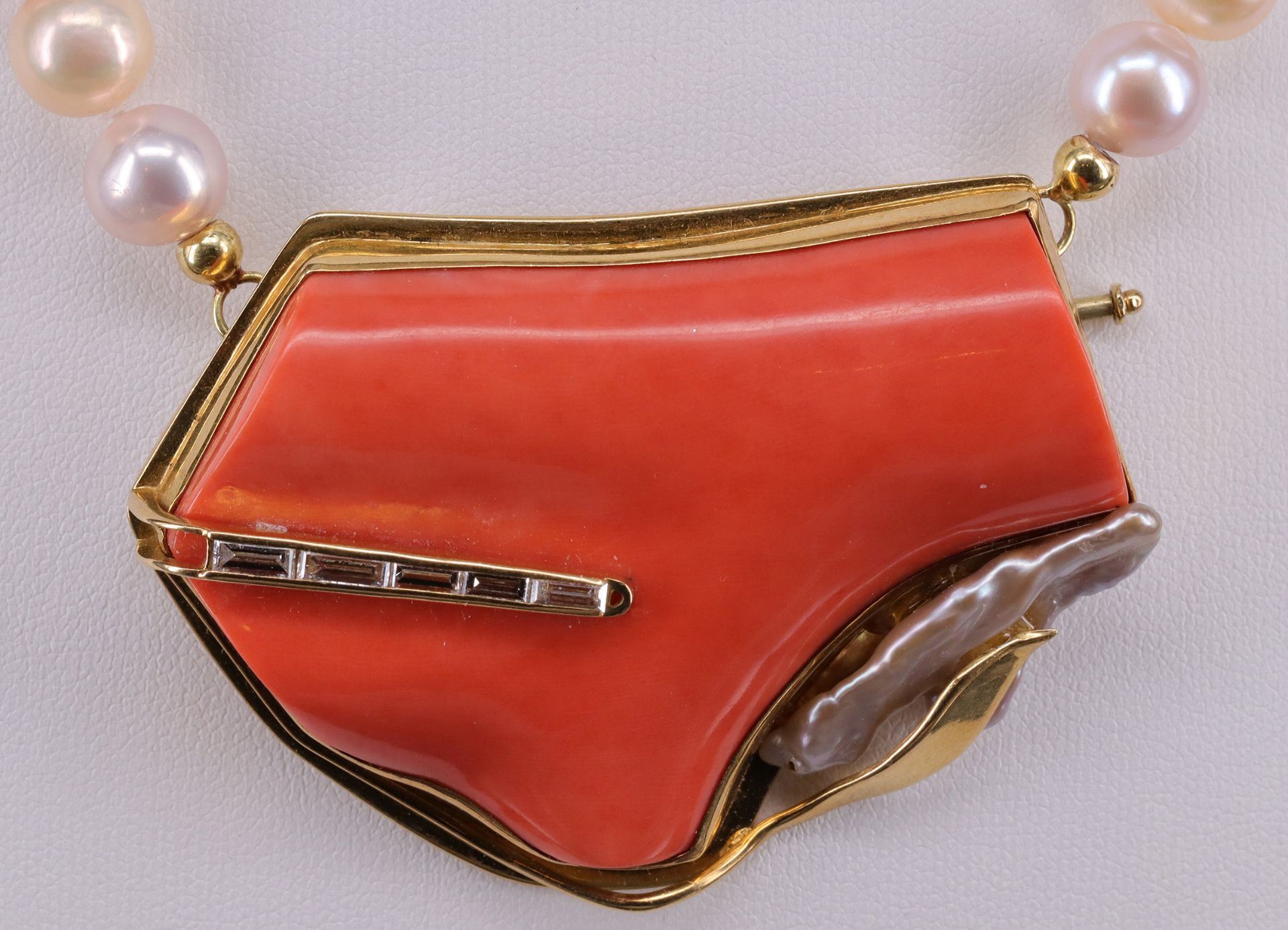 Außergewöhnlicher Anhänger und Brosche/ spectacular pendant and brooch, 750er GG, 45,2 g, mit - Bild 3 aus 3