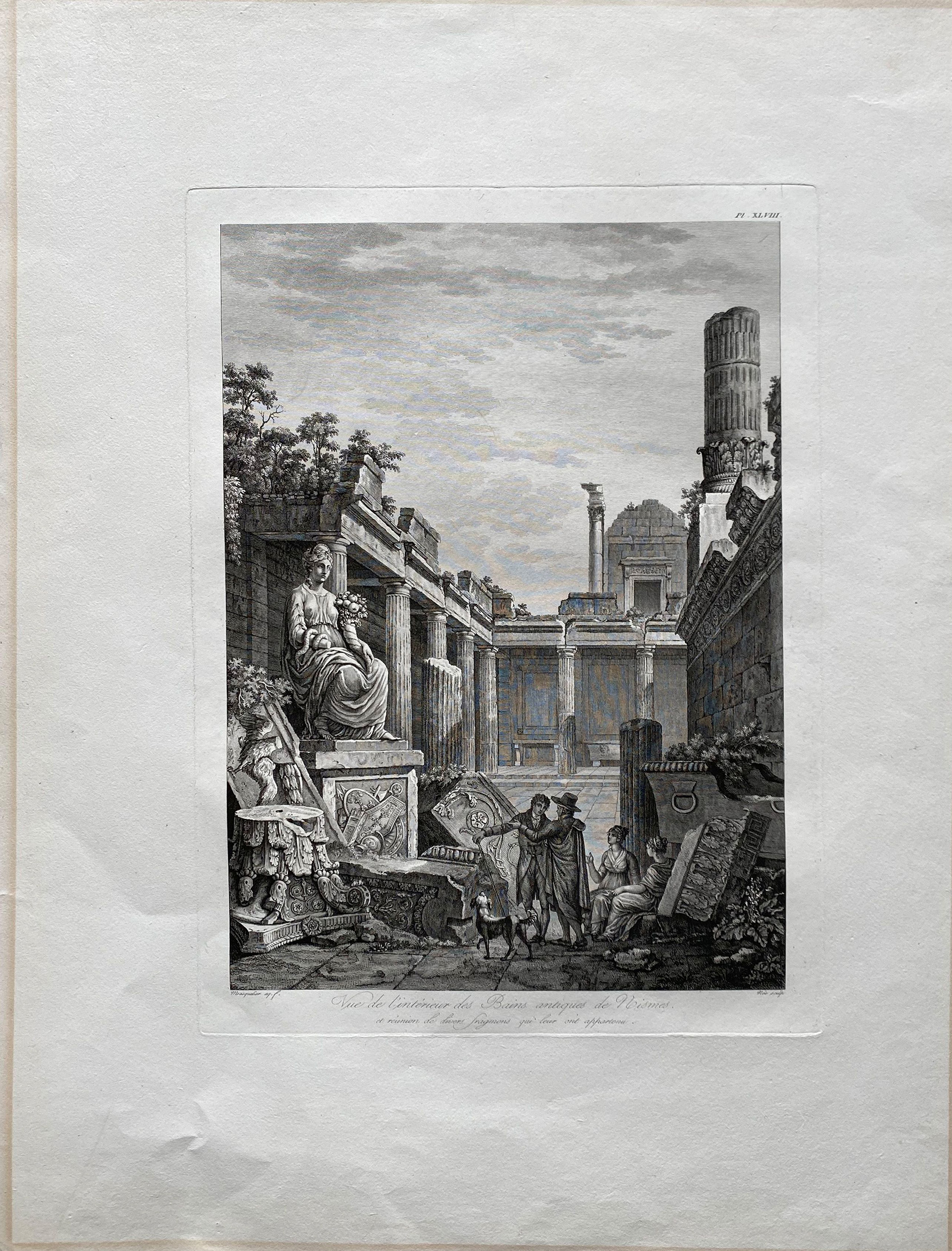 6 Radierungen: François-Denis Née (1732-1817) Radierung nach Louis-Joseph Masquelier "Vue de l' - Image 6 of 11