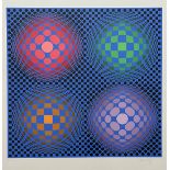 Victor Vasarely (1906 Pécs - 1997 Paris), "Quasare", Farbserigraphie, 1981, Exemplar XLIV/L,