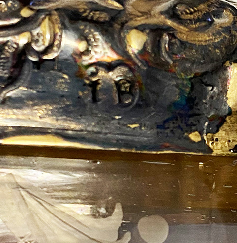 Barocker Walzenkrug, 18. Jh., Glaskrug mit Silberdeckel, innen vergoldet: zylindrischer, farbloser - Image 8 of 10