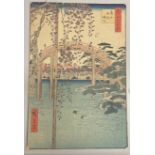 Ando Hiroshige (1797-1858). The Bridge with Wisteria or Kameido Tenjin Keidai Kameido Tenji