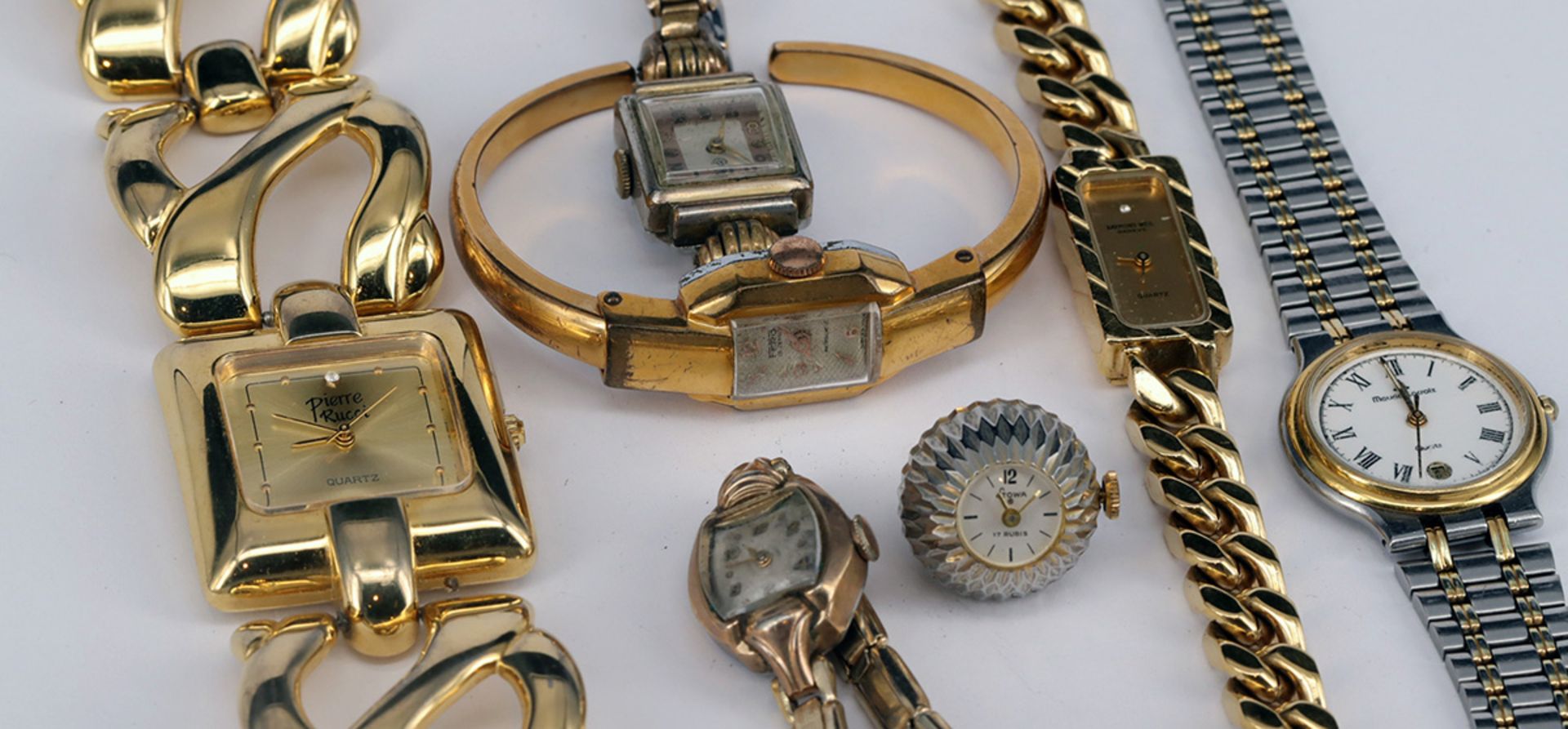 Konvolut Damenarmbanduhren: Pierre Rucci, Raymond Weil, Fero, Bulova, Maurice Lacroix und FBU; - Image 3 of 3