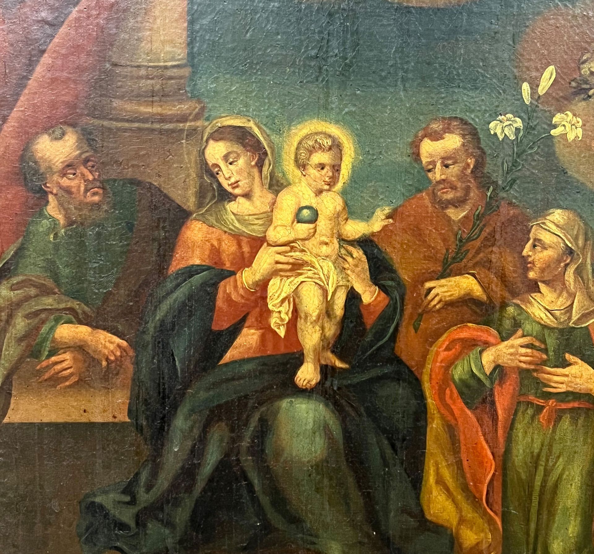 Heilige Familie mit Pietà und Hl. Wendelin/ Holy family with pietà and St. Wendelin. Süddeutsch, 18. - Image 3 of 5