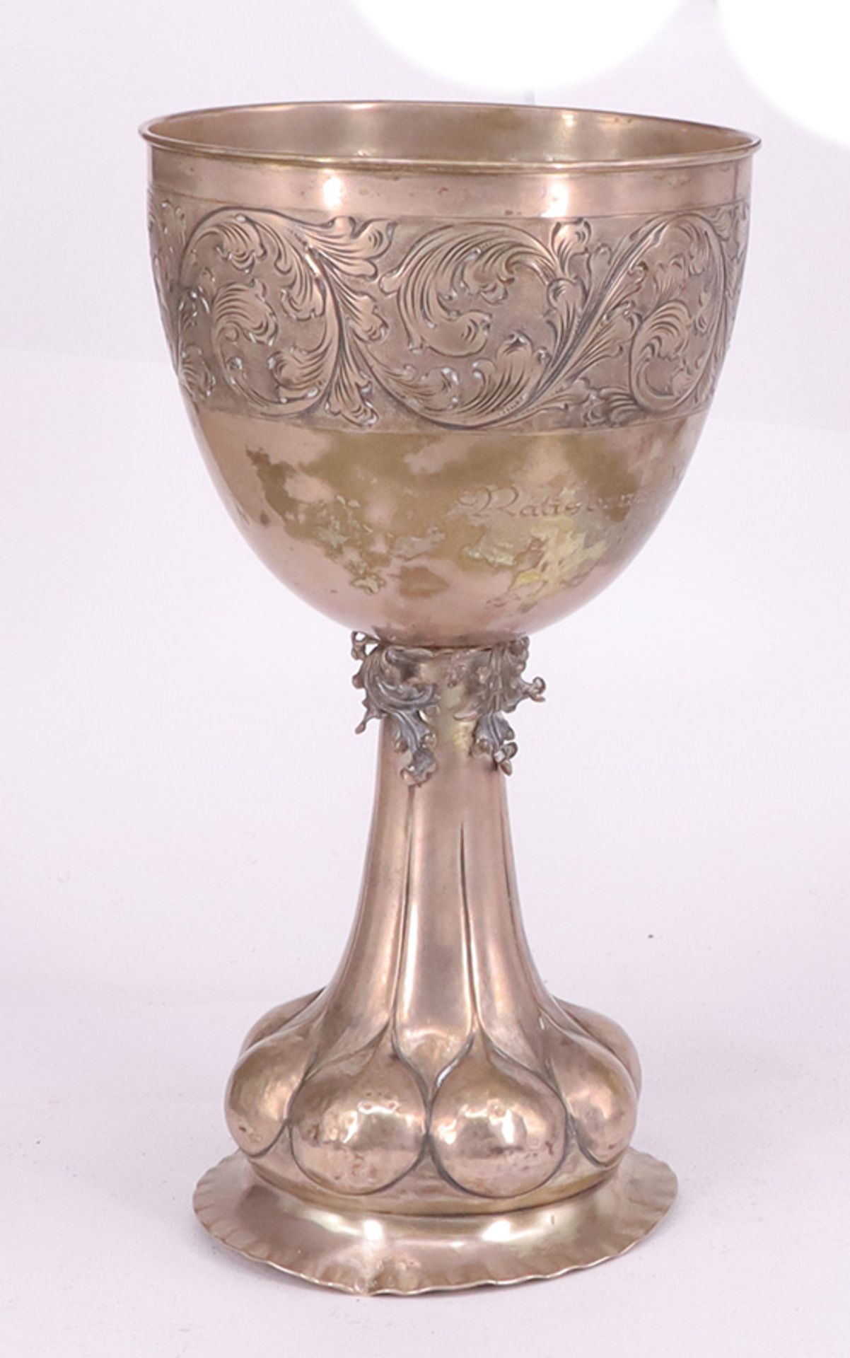 Pokal, 800er Silber, gepunzt, Inschriften: "Wanderpreis gegeben v. Hans Förster Fürstenhof - Image 5 of 5