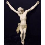 Corpus Christi, Korpus, 18. Jh., Holz, vollplastisch geschnitzt im Dreinageltypus, H 66 cm. Corpus