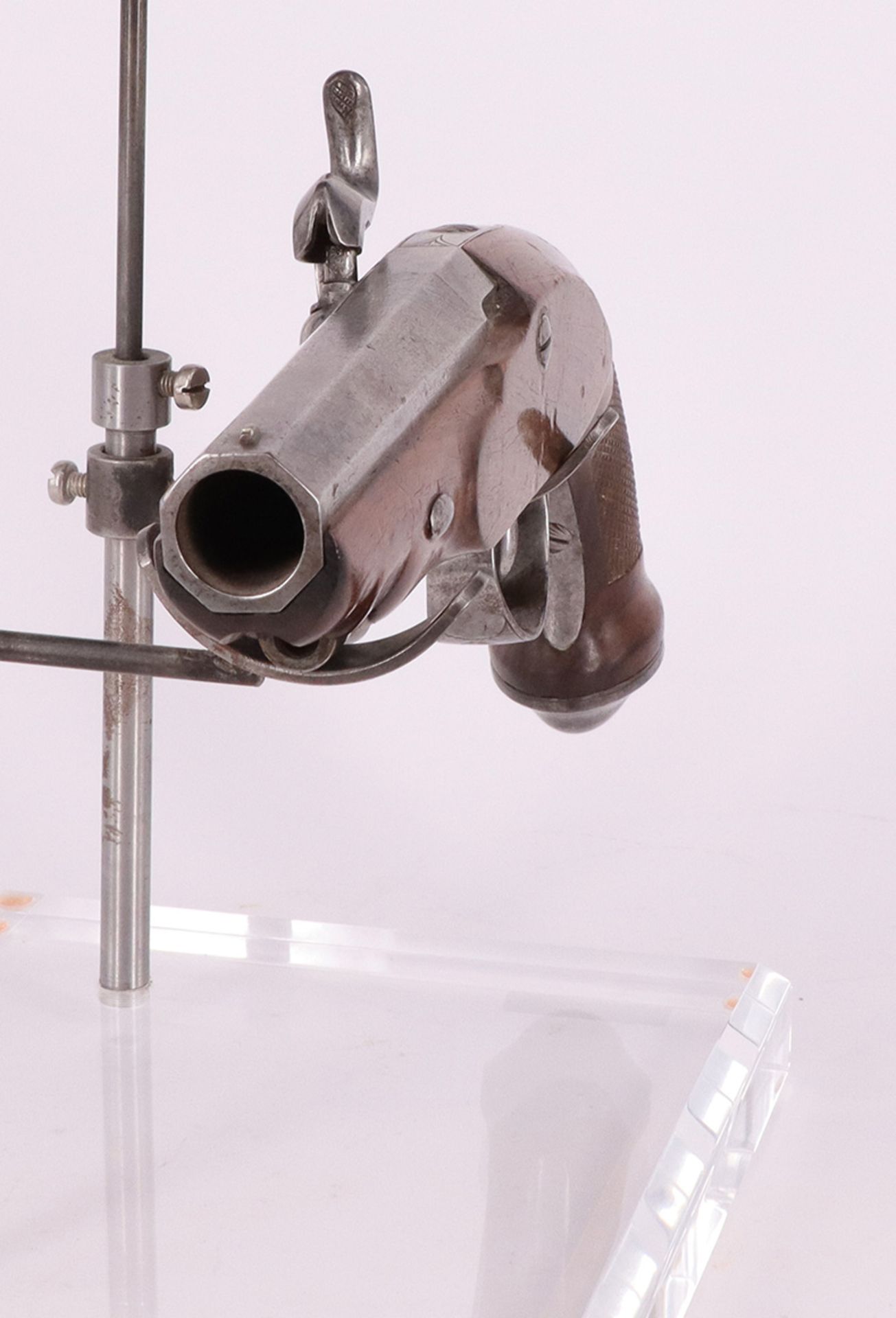 Perkussionswaffe, Reisepistole, um 1850, Natale, L 21,5 cm. Percussion gun, travel pistol, around - Image 7 of 7