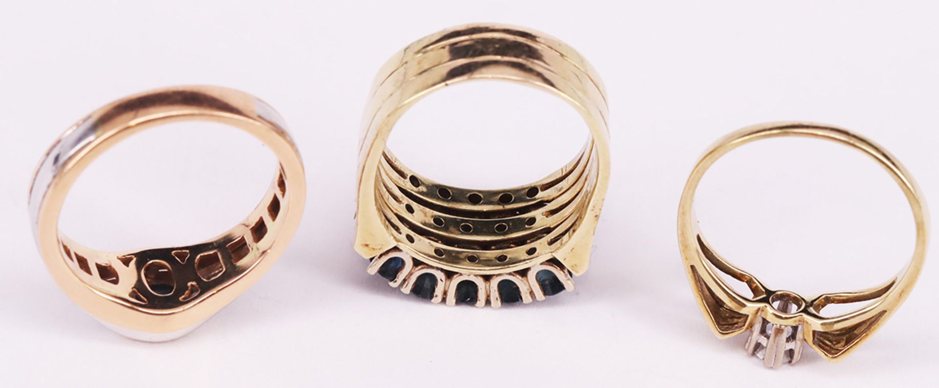 3 Ringe (Angaben s. Gutachten Stefan Netzer, München): Ring, 750er Rosé- und WG, 8,27 g, ovaler - Bild 3 aus 3