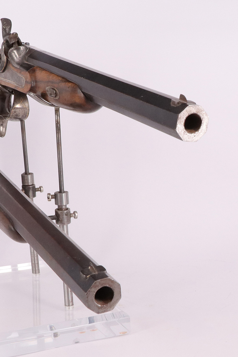 Perkussions-Pistolenpaar im Kasten, um 1860, nummerierte Duellpistolen, Oktogonalläufe (je 26,5 - Image 2 of 8