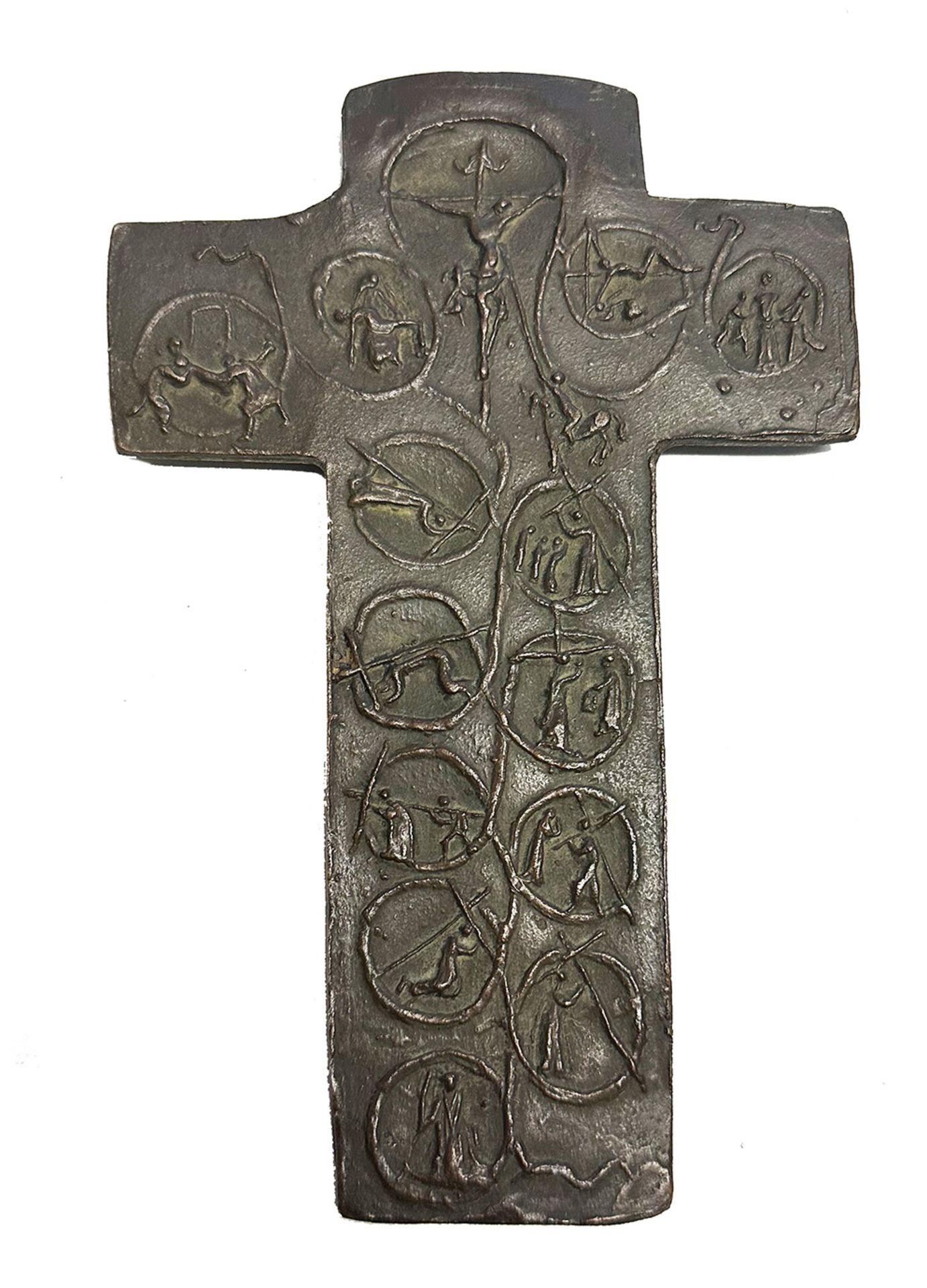 Bronzekreuz, 20. Jh., H 20,5 x 13,5 cm