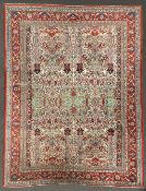 Orientteppich, Indoghom, ca. 50 Jahre alt, Alters- und Gebrauchsspuren, 360 x 275 cm. Oriental